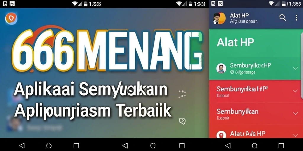 Tampilan antarmuka aplikasi 666MENANG untuk menyembunyikan aplikasi.