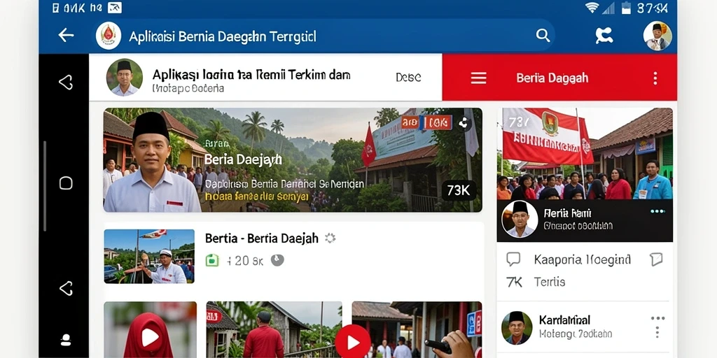 Tampilan antarmuka aplikasi 73K yang informatif dan mudah dipahami.
