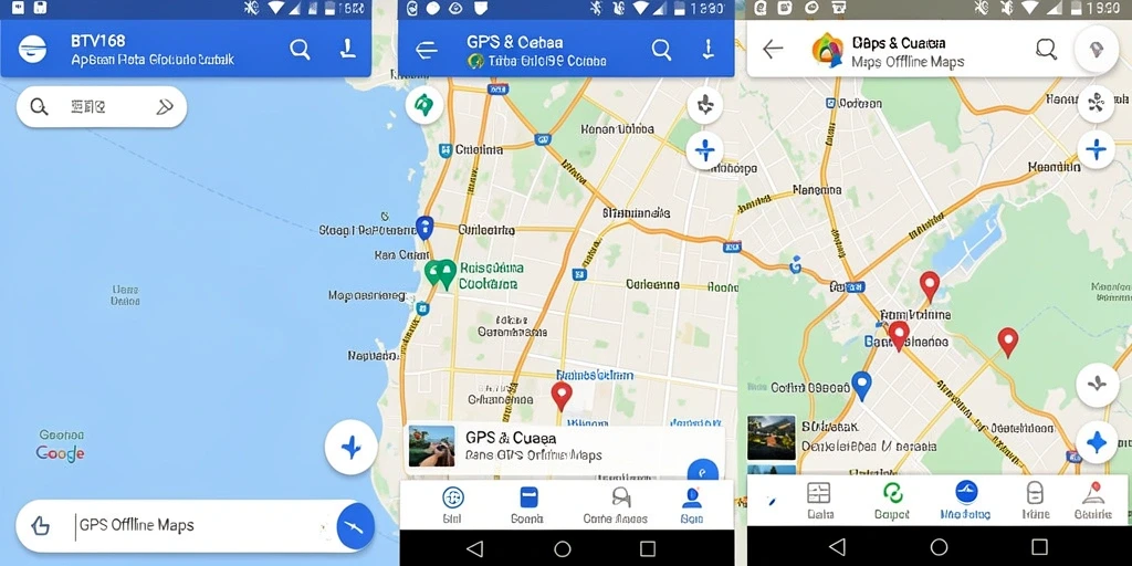 Antarmuka BTV168 yang intuitif untuk GPS Offline Maps.