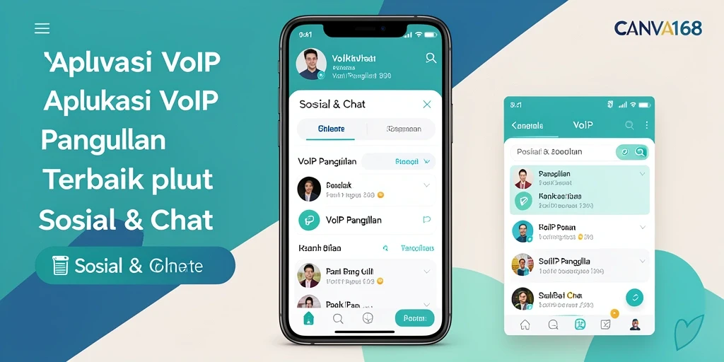 Tampilan antarmuka CANVA168 saat melakukan panggilan VoIP.