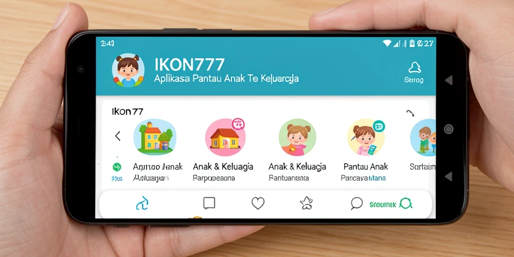Antarmuka aplikasi IKON777 yang memudahkan pemantauan anak.