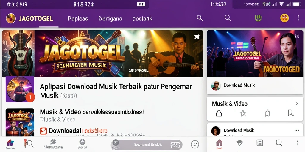 Tampilan antarmuka JAGOTOGEL untuk Download Musik yang sederhana dan intuitif.