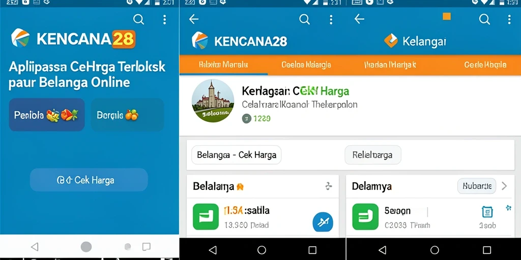 Antarmuka utama KENCANA28 menampilkan fungsi Cek Harga dengan jelas.