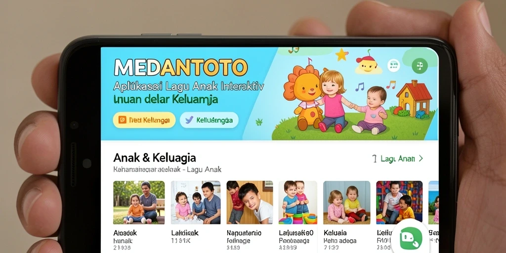 Antarmuka MEDANTOTO yang ceria dan interaktif untuk anak-anak.