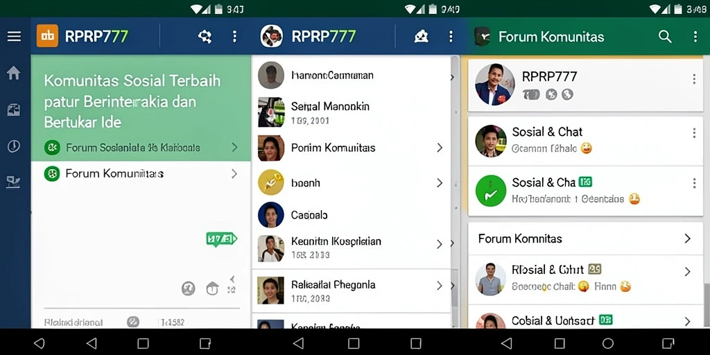 Tampilan antarmuka RPRP777 yang menarik dan intuitif untuk Forum Komunitas.