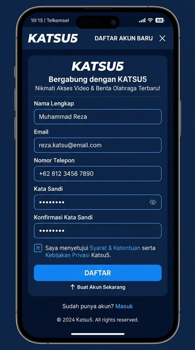 Buat Akun Baru Katsu5 dengan Mudah